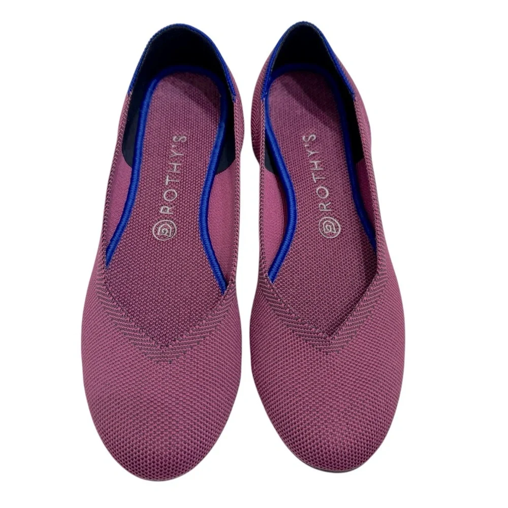 Rothy’s Flats‎ around Almond Toe Berry Purple Womens 10 Loafers Closed Toe Shoe
